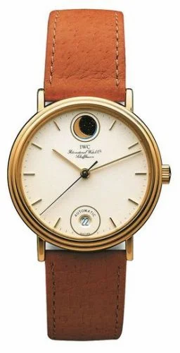 IWC Portofino Automatic Moonphase / Yellow Gold / White / Strap IW3550-01 (IW355001)